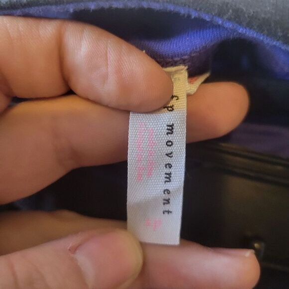 Free People Movement Blue Leggings with a half sock Size Small - Picture 3 of 8